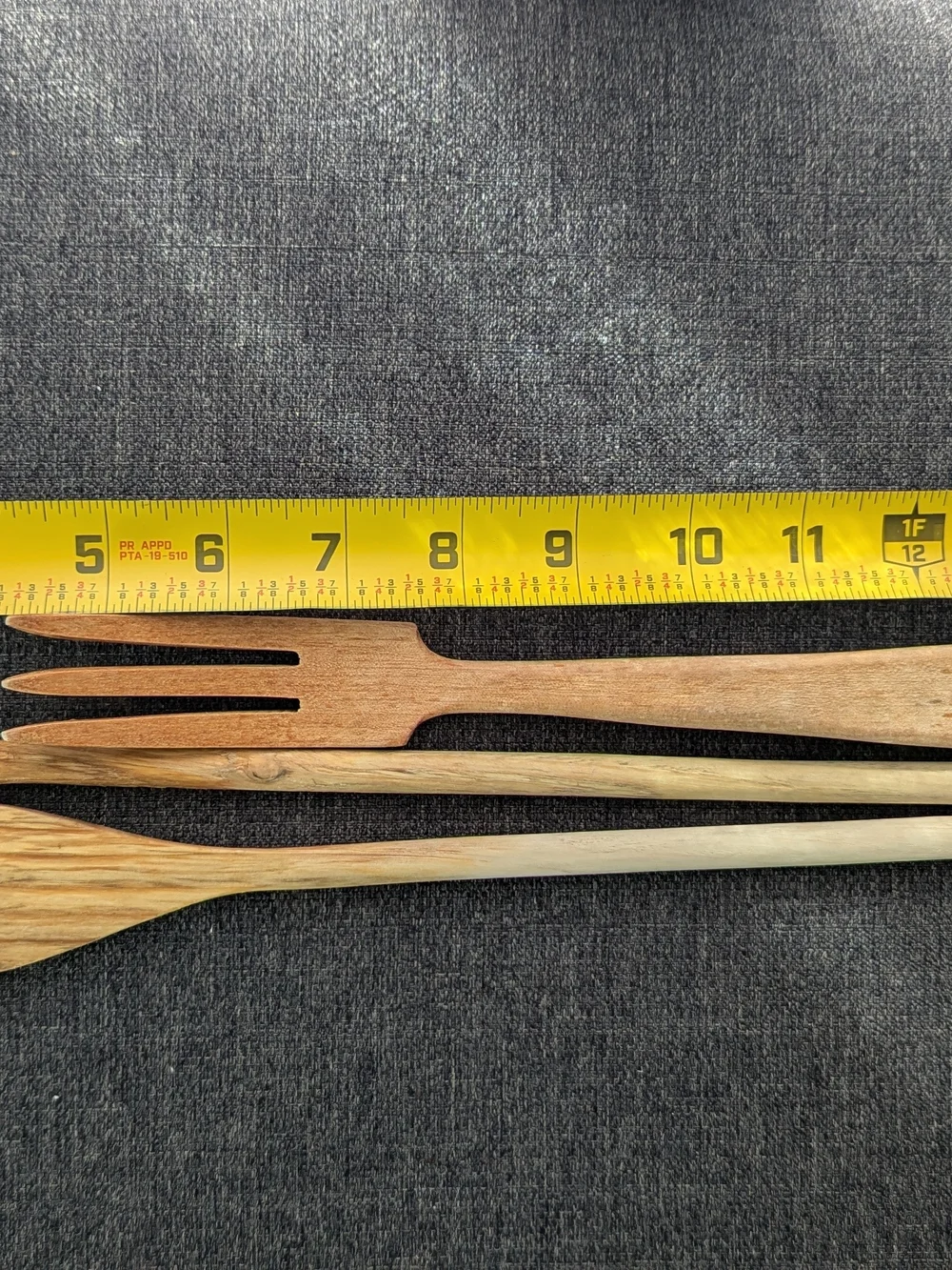 Lot Of 3 Vintage Primitive Farmhouse Wooden Spoons And Wooden Fork